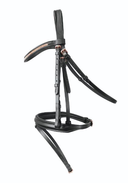 Picture of Hy Equestrian Rosciano Rose Gold Bridle Black/Rose