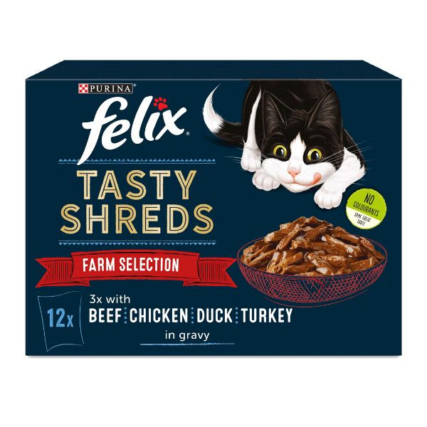 Picture of Felix Tasty Shreds Farm Selection 12x80g