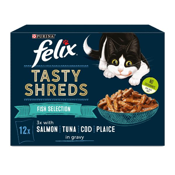 Picture of Felix Tasty Shreds Fish Selection 12x80g