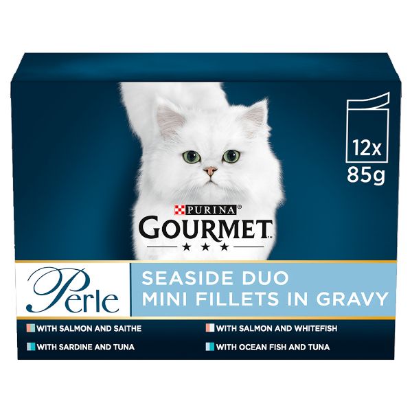 Picture of Gourmet Perle Pouch Box Seaside Duo Mini Fillets In Gravy 12x85g