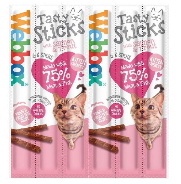 Picture of Webbox Cat Tasty Sticks Salmon & Trout 30g