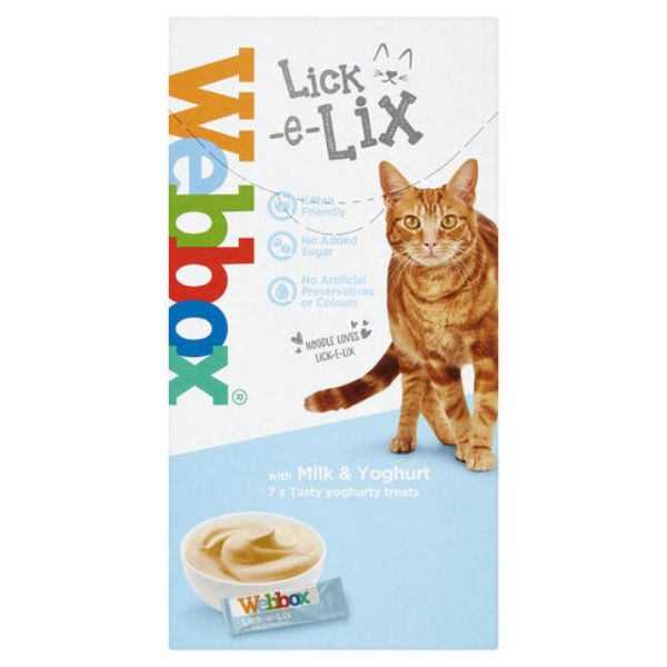Picture of Webbox Cats Lick-e-Lix Milk & Yoghurt 7x10g