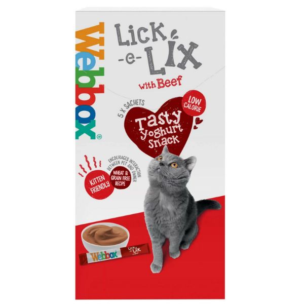 Picture of Webbox Cats Lick-e-Lix Beef 5x15g