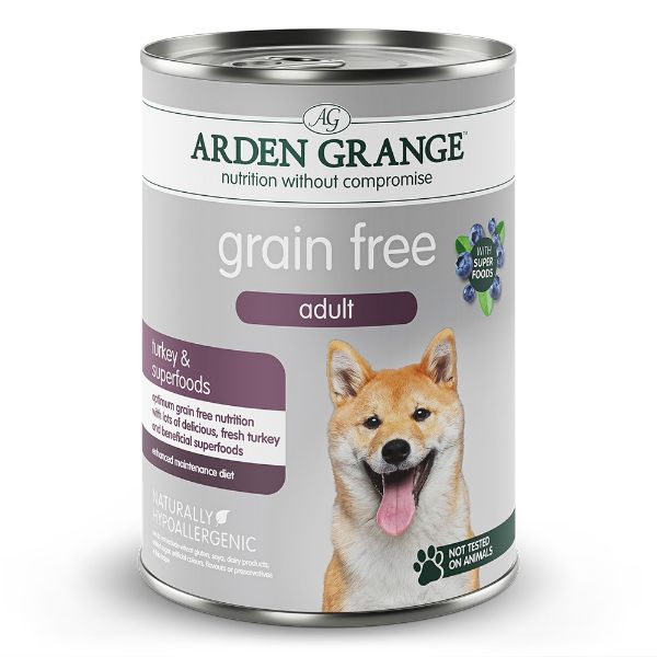 Picture of Arden Grange Dog - Grain Free Adult Turkey & Superfoods Tin 395g