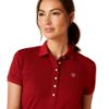 Picture of Ariat Womens Prix 2.0 SS Polo Sundried Tomato