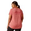 Picture of Ariat Womens Rebar Evolution Logo SS T-Shirt Mineral Red