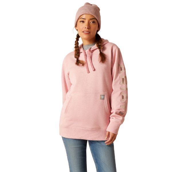 Picture of Ariat Womens Rebar Graphic Hood Mauveglow Heather