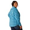 Picture of Ariat Womens Rebar Made Tough Durastretch LS Work Shirt Prominent Blue Plaid