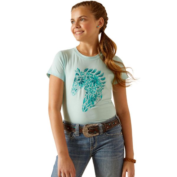 Picture of Ariat Youth Floral Mosaic SS T-Shirt Plume