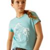 Picture of Ariat Youth Little Friend SS T-Shirt Marine Blue