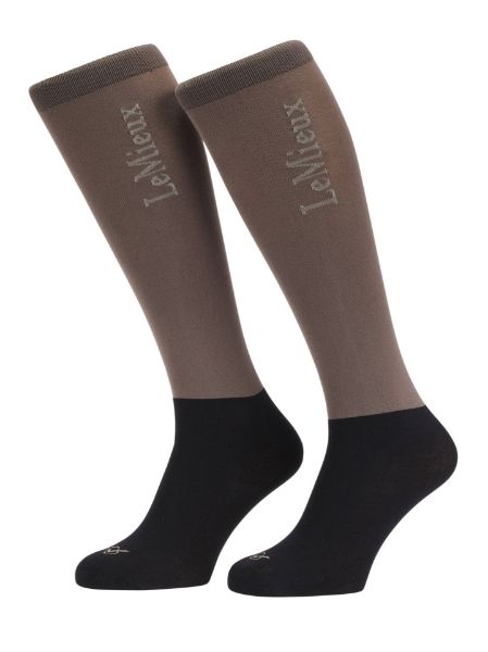 Picture of Le Mieux Competition Socks 2 Pack Walnut Large UK 8 - 12