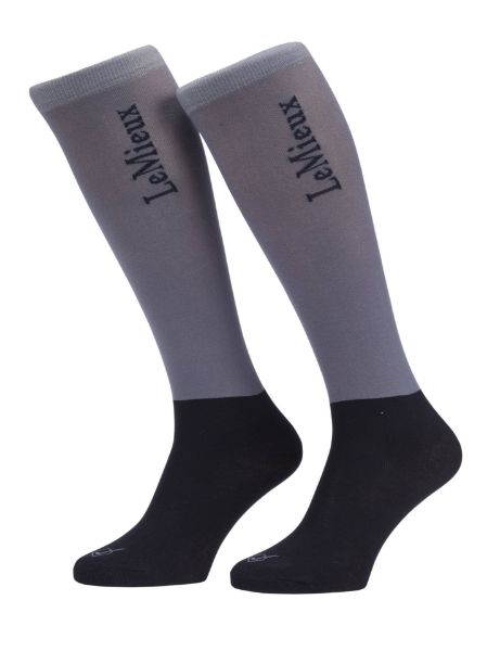 Picture of Le Mieux Competition Socks 2 Pack Jay Blue Medium UK 4 - 7.5