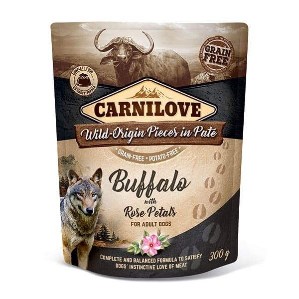 Picture of Carnilove Dog - Adult Pouch Buffalo With Rose Petals 300g