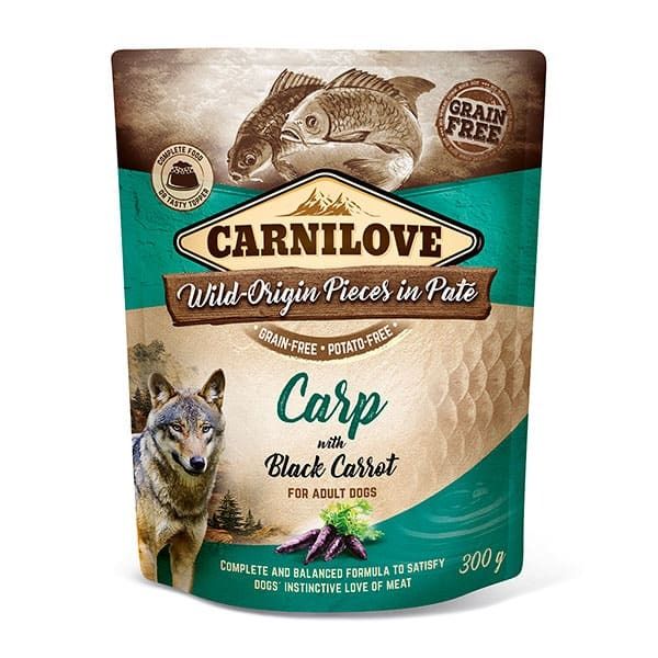 Picture of Carnilove Dog - Adult Pouch Carp With Black Carrot 300g
