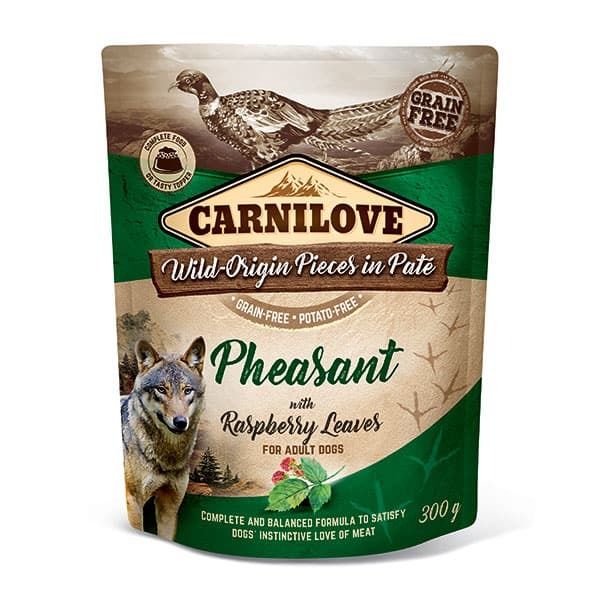 Picture of Carnilove Dog - Adult Pouch Pheasant With Raspberry Leaves 300g