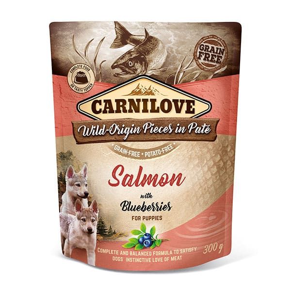 Picture of Carnilove Dog - Puppy Pouch Salmon With Blueberries 300g