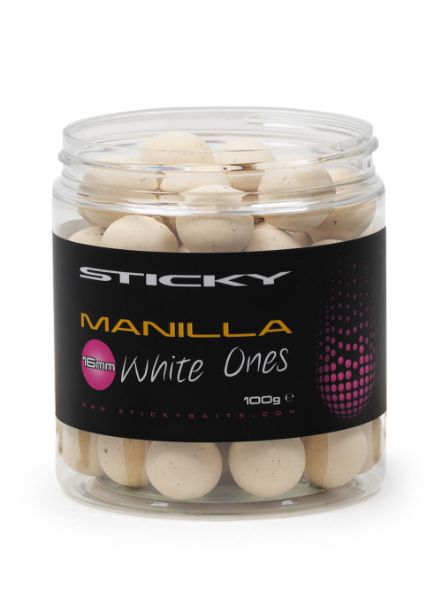 Picture of Sticky Baits Manilla White Ones Pop Ups 16mm 100g
