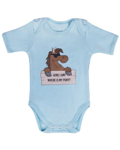 Picture of QHP Baby Bobby Bodysuit Baby Blue 68