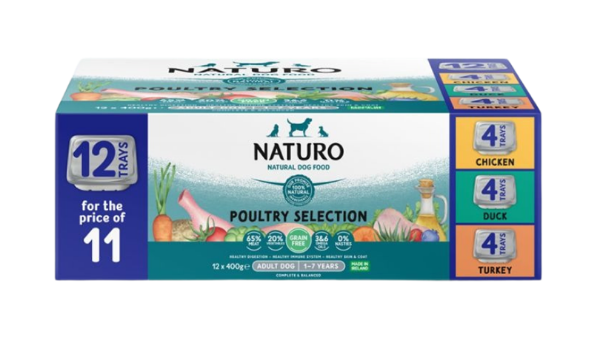 Picture of Naturo Dog - Adult Grain Free Poulty SelectionTrays 12x400g
