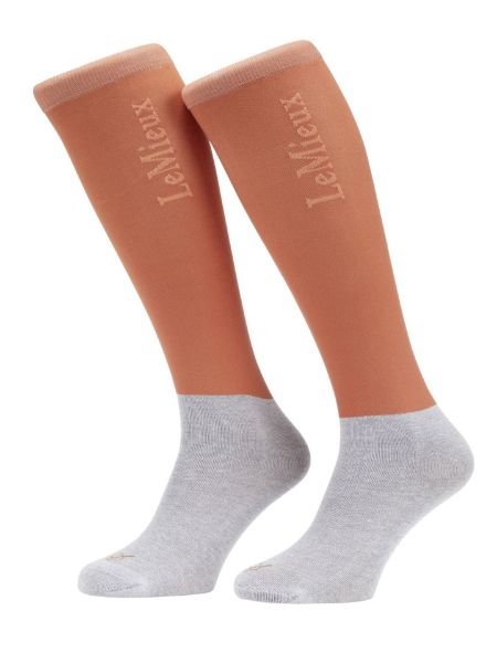 Picture of Le Mieux Competition Socks 2 Pack Apricot Medium UK 4 - 7.5