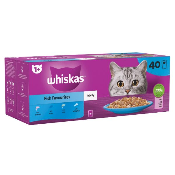 Picture of Whiskas 1+ Fish Favourites In Jelly 40x100g