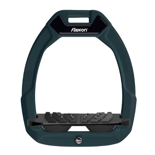Picture of Flex-on Safe-On Stirrups Dark Green/Black/Black Inclined Ultra Grip