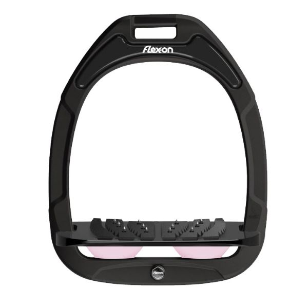 Picture of Flex-on Green Composite Stirrups Black/Black/Light Pink Inclined Ultra Grip