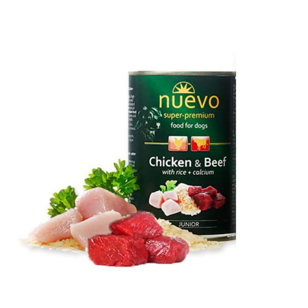 Picture of Nuevo Dog Junior Chicken & Beef With Rice 400g