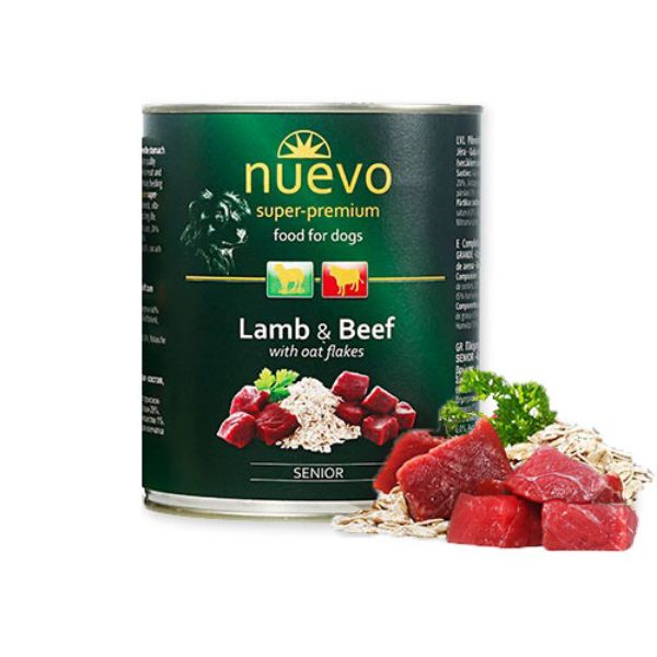 Picture of Nuevo Dog Senior Lamb & Beef With Oat Flakes 800g