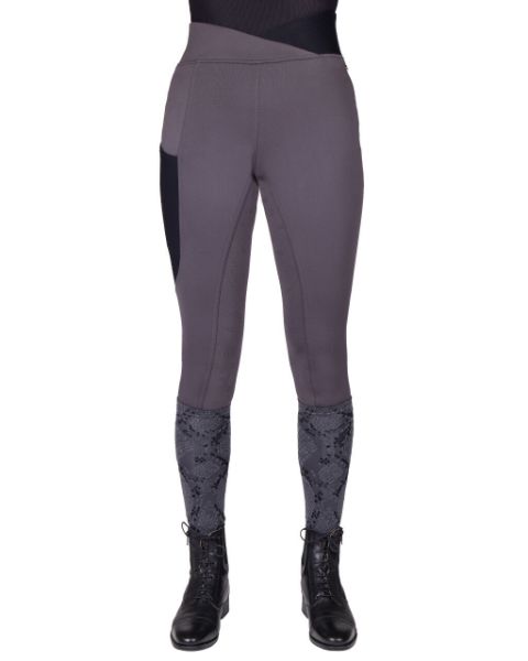 Picture of QHP Riding Tights Djune Full Grip Anthracite