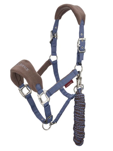 Picture of Le Mieux Vogue Fleece Headcollar & Leadrope Jay Blue