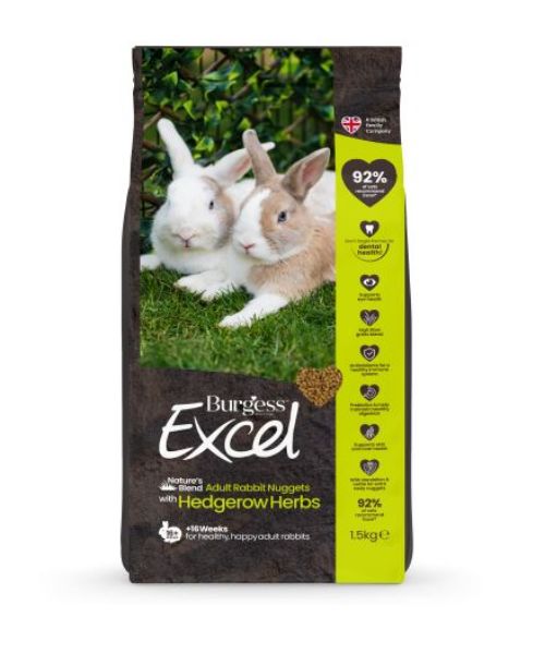 Picture of Burgess Excel Rabbit Nature's Blend Nuggets 1.5kg