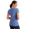 Picture of Ariat Womens Vertical Logo Short Sleeved T-Shirt Dutch Blue