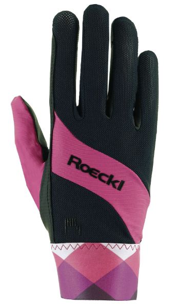 Picture of Roeckl Martingal Gloves Black/Posh Pink