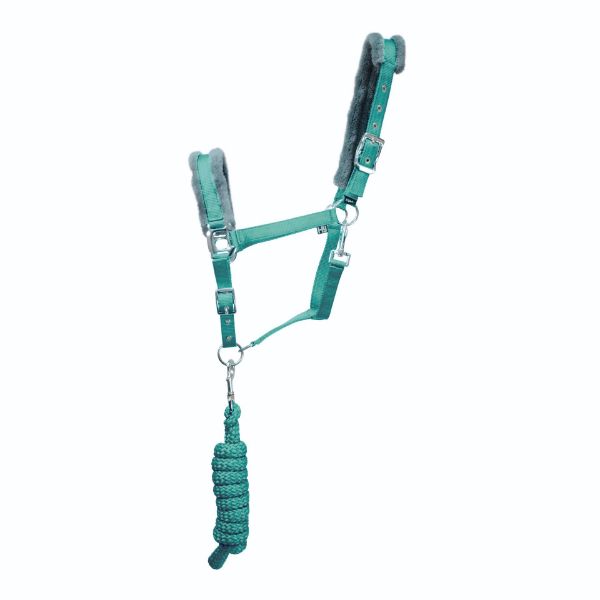 Picture of Hy Sport Active Headcollar & Lead Spearmint/Grey