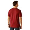 Picture of Ariat Mens Vertical Logo Short Sleeved T-Shirt Sundried Tomato