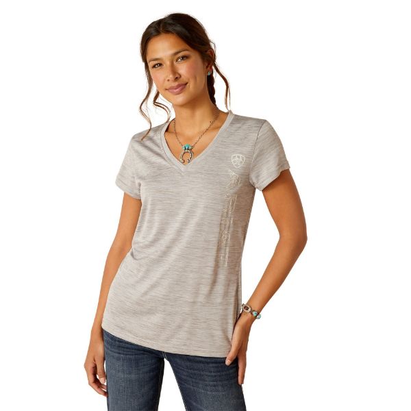 Picture of Ariat Womens Laguna Logo SS Baselayer Alloy