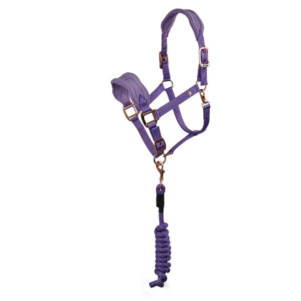 Picture of Shires ARMA Comfy Fleece Headcollar & Lead Rope Lavender