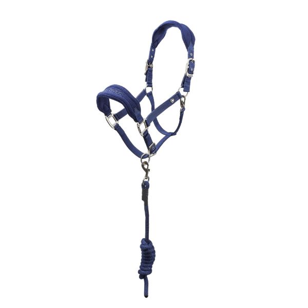 Picture of Shires ARMA Comfy Fleece Headcollar & Lead Rope Navy 