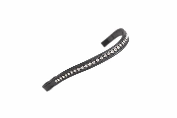 Picture of Shires Velociti GARA Large Diamante Browband Black / Clear Full