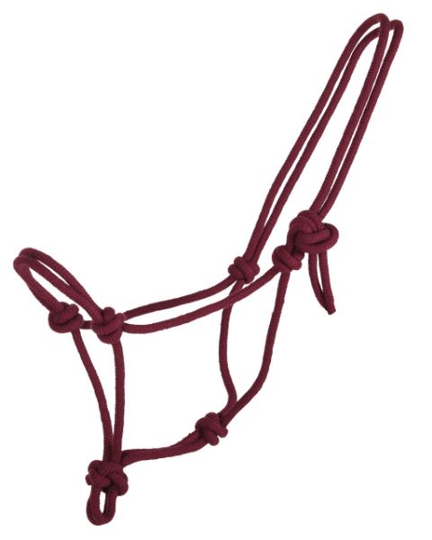 Picture of QHP Rope Halter Basic Burgundy