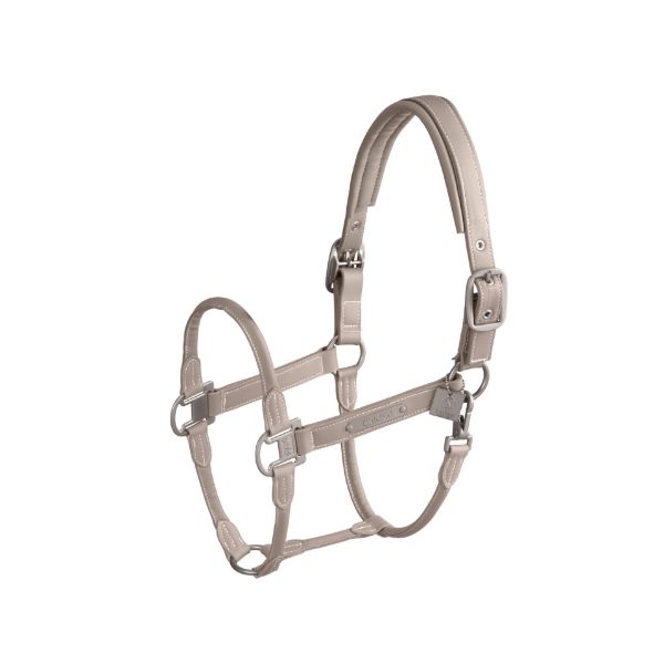 Picture of Eskadron Headcollar Leather Double Pin Classic Sport 24 Velvet Taupe
