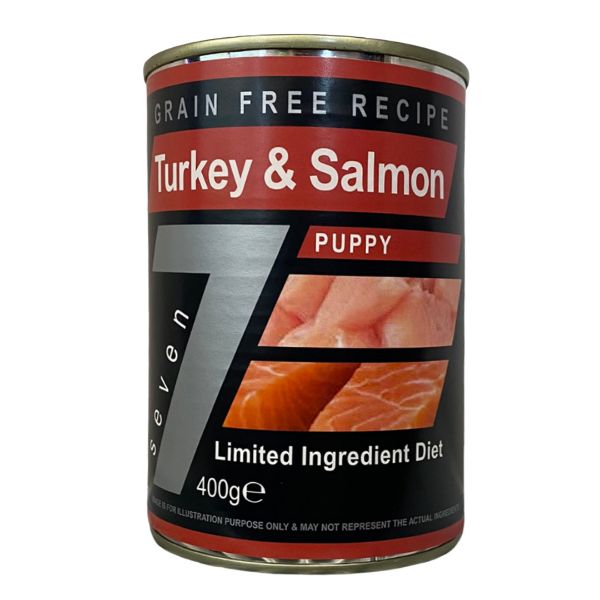 Picture of Seven Puppy - Turkey with Salmon Tin 400g