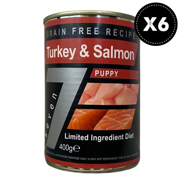 Picture of Seven Puppy - Turkey with Salmon Tins 6x400g