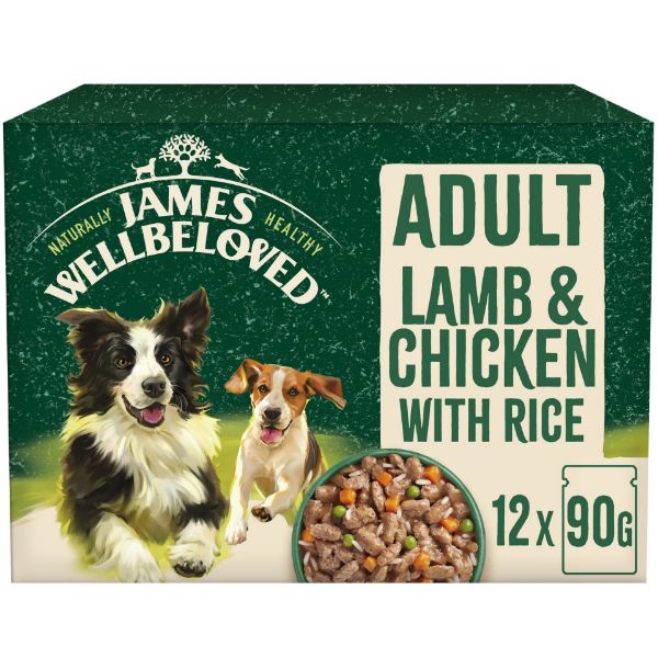Picture of James Wellbeloved Dog - Adult Pouch Lamb & Chicken 12x90g