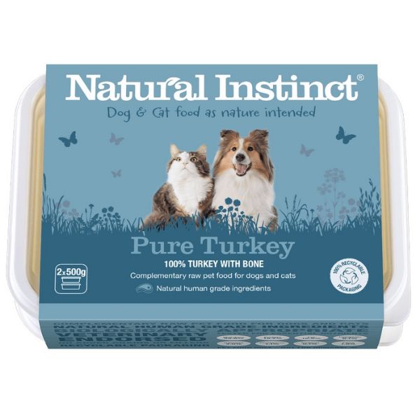 Picture of Natural Instinct Dog & Cat - Pure Turkey 2x500g