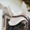Picture of Kentucky Horsewear Fly Veil Wellington With Plaited Cord Beige Full