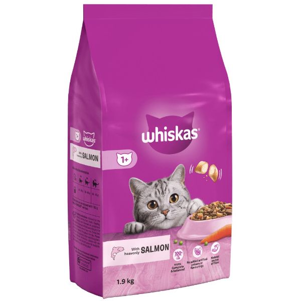 Picture of Whiskas 1+ Adult Cat Complete Salmon 1.9kg