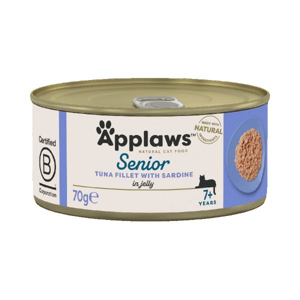 Picture of Applaws Cat - Jelly Tin Senior Tuna With Sardine 70g