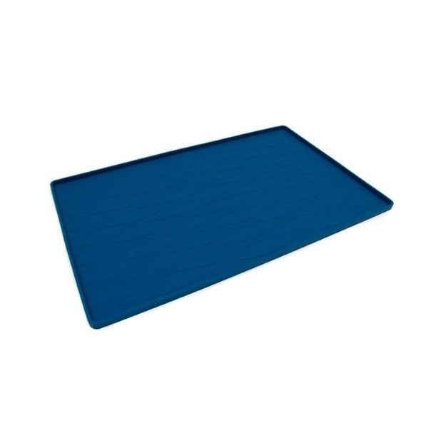 Picture of Great & Small Blue Silicone Food Mat With Waves Blue